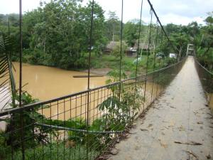 Bridge over the Bobonaza River, Sarayaku
