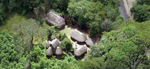 A Sarayaku neighbourhood from the air